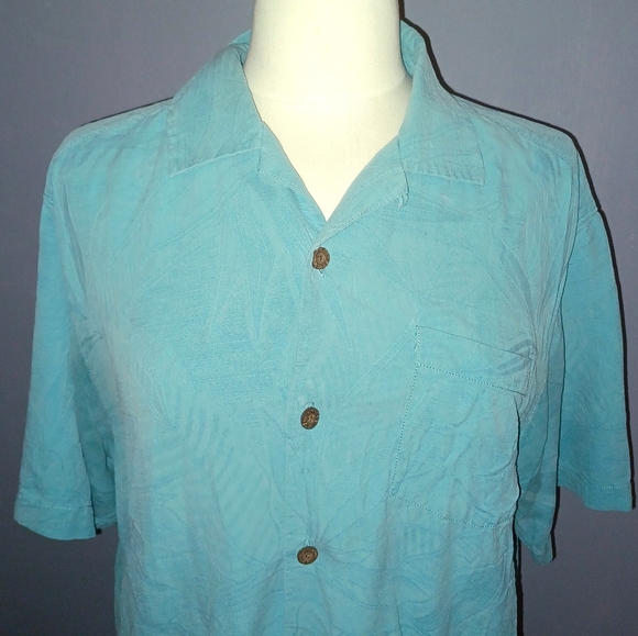 Vintage Tommy Bahama Silk Button-Down Shirt - Picture 3 of 12